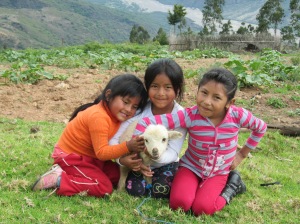 Doña Màxima´s Granddaughters with Their New Lamb